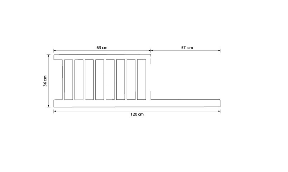 Válendová bočnice k postýlce 120 cm- ECO - přírodní