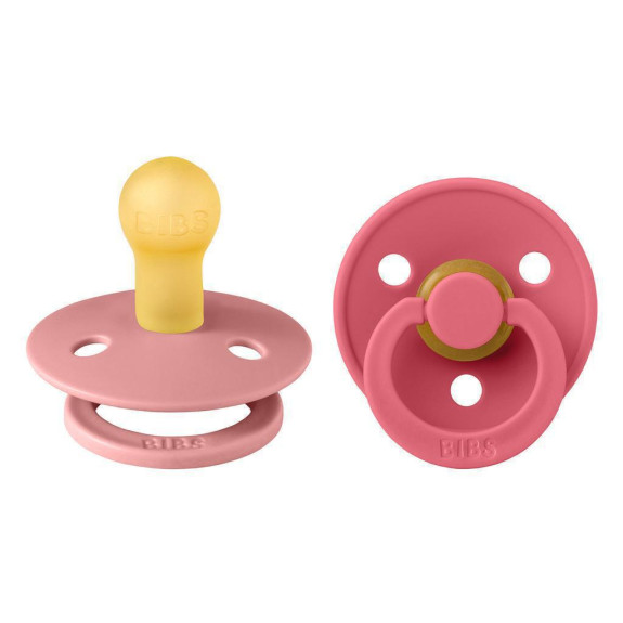 Dudlíky kaučuk 2 ks 0-6 měsíců Colour Bibs