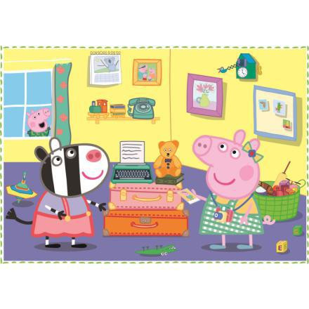 Puzzle 4v1 Peppa Pig/Prásátko Pepa Vzpomínka na prázdniny, 12+15+20+24 dílků