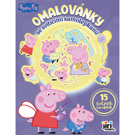Omalovánky se svítícími samolepkami Prasátko Peppa