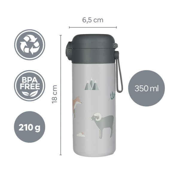 Termoska na tekutiny s brčkem a silikonovým držákem 350 ml Zopa