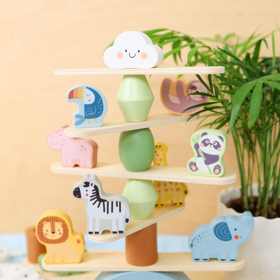 Balanční hra Zvířata Pastel