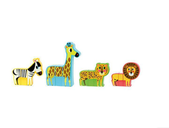 Vilac Dřevěné puzzle Veselé safari
