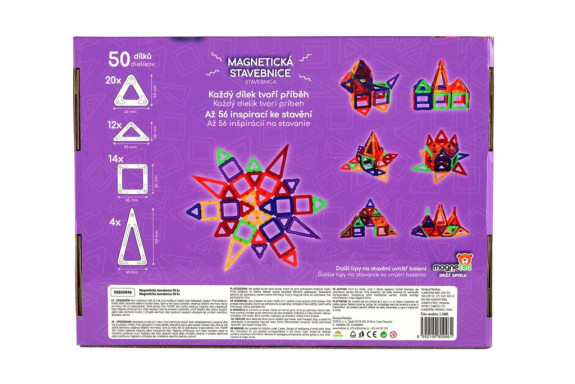 Magnetická stavebnice magneted 50 ks