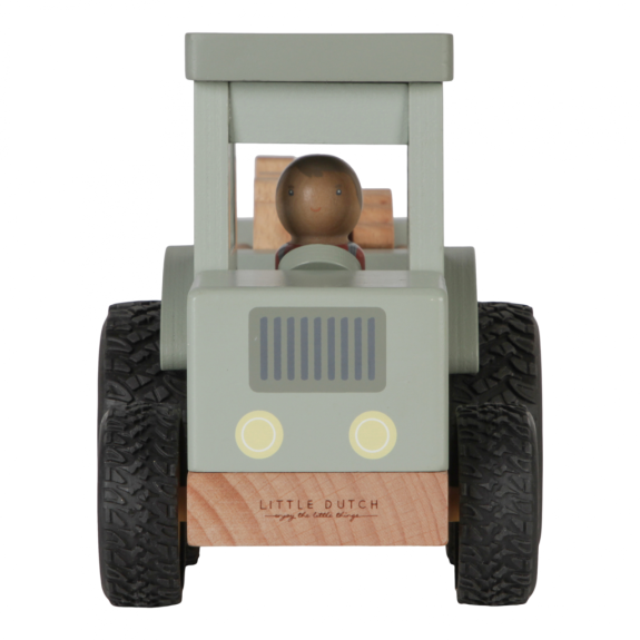 Traktor s přívěsem dřevěný Farma Little Dutch