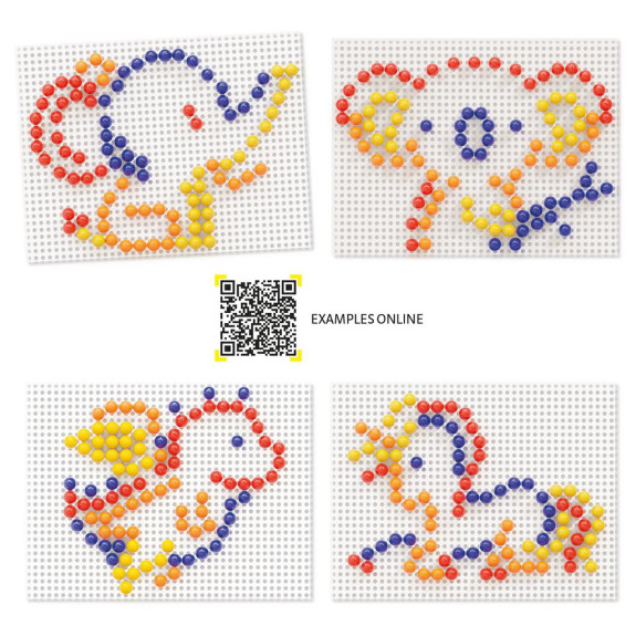 Mozaika Fantacolor Tab Basic mix 10 mm – 100 ks Quercetti