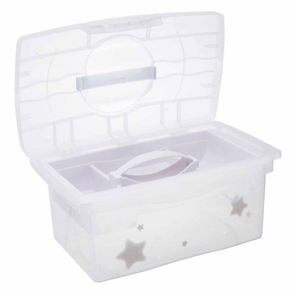 Cestovní box s přihrádkou na hračky, léky, kosmetiku