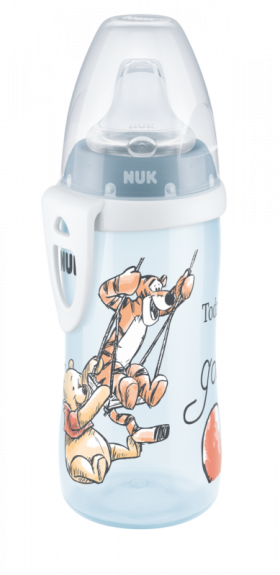 First Choice Active Cup láhev 300 ml Medvídek Pú se silikonovým pítkem