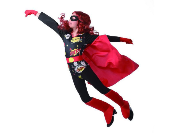 kostým na karneval - superhrdinka, 130 - 140 cm