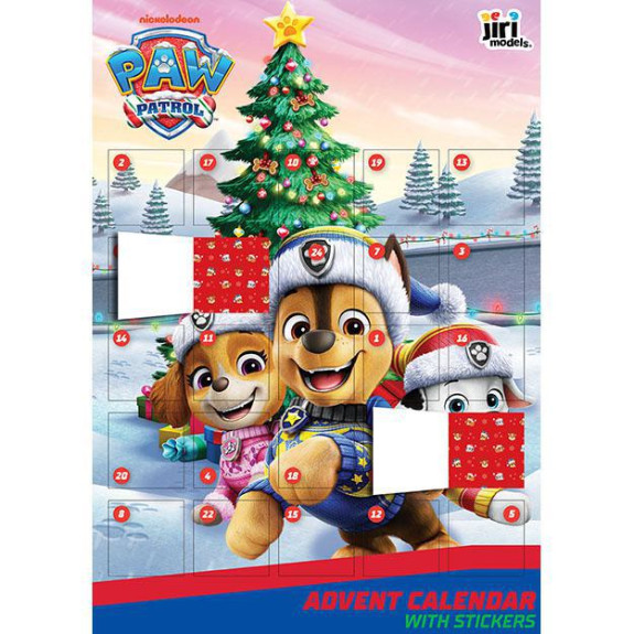 Adventní kalendář se samolepkami Tlapková patrola
