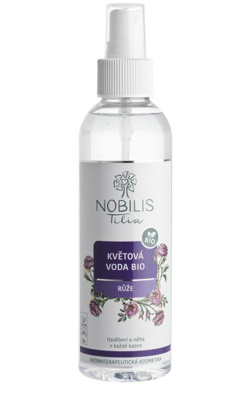 Květová voda BIO Růže 200 ml - plastová lahev Nobilis Tilia