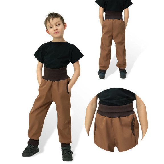 Rostoucí softshellové kalhoty Sport Brown Esito