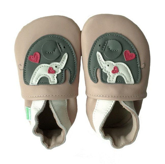 Kožené capáčky Barefoot Vel. L (12-18 měs.) Hopi Hop