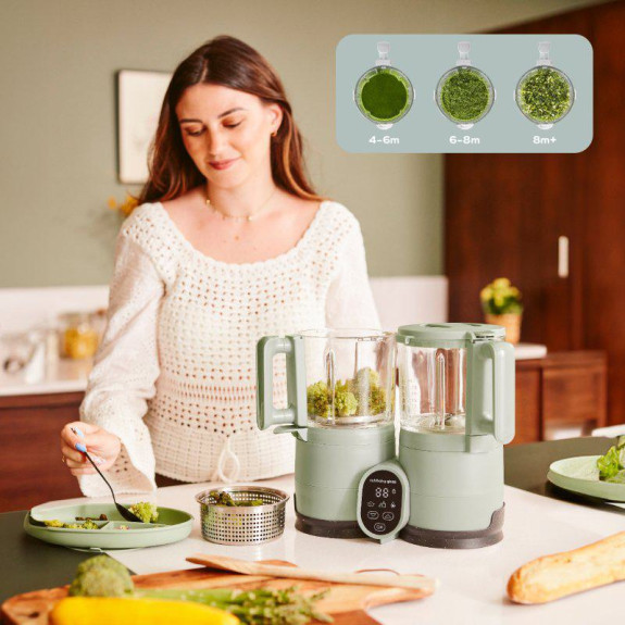 Multifunkční přístroj Nutribaby Glass Celadon Green Babymoov