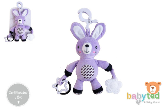 Chrastítko plyš 30 cm závěs na postýlku/kočárek 0 m+ babyted