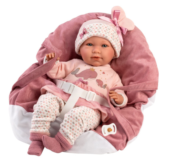 Obleček pro panenku New Born velikosti 40-42 cm s nosítkem do ruky Llorens
