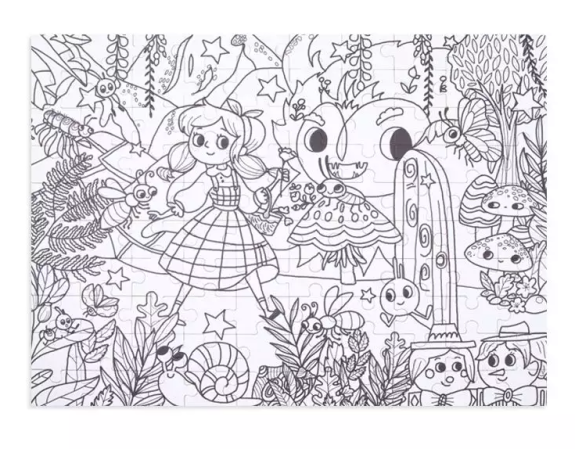 Vybarvovací puzzle Utajená zahrada 100 ks