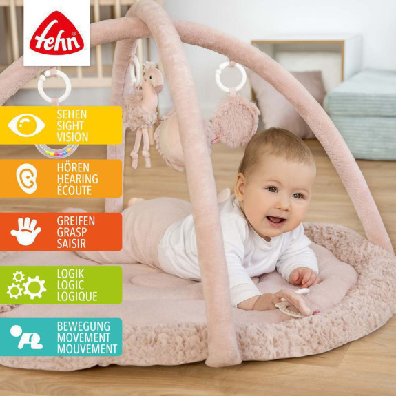 3D aktivity deka Baby Fehn Plameňák, Pink