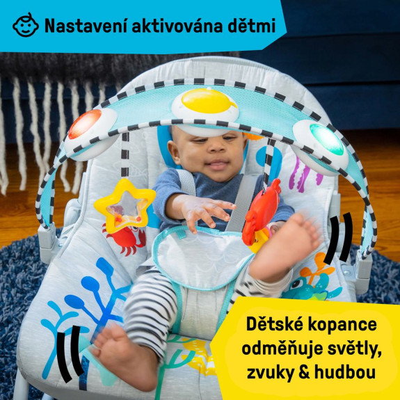 Lehátko hudební vibrační Kick to It Opus do 18 kg Baby Einstein