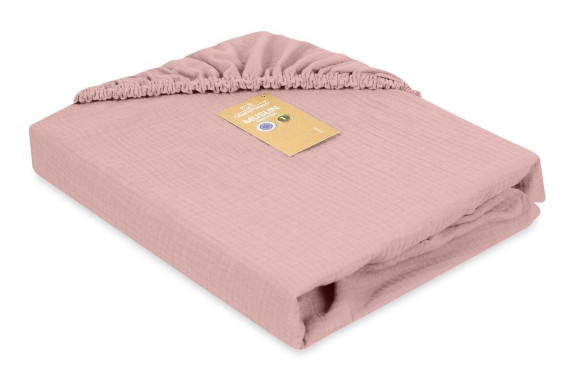 Mušelínové prostěradlo s gumou 60 x 120 cm BabyMatex