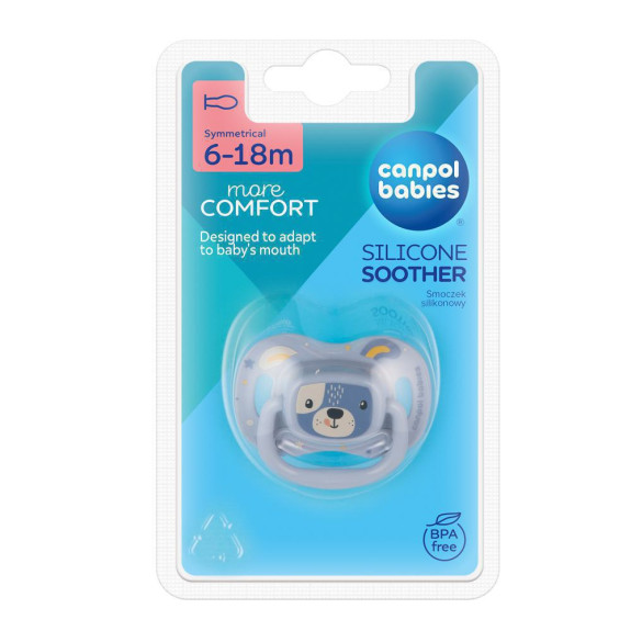 Šidítko silikonové symetrické 6-18 m Cute Animals Canpol babies