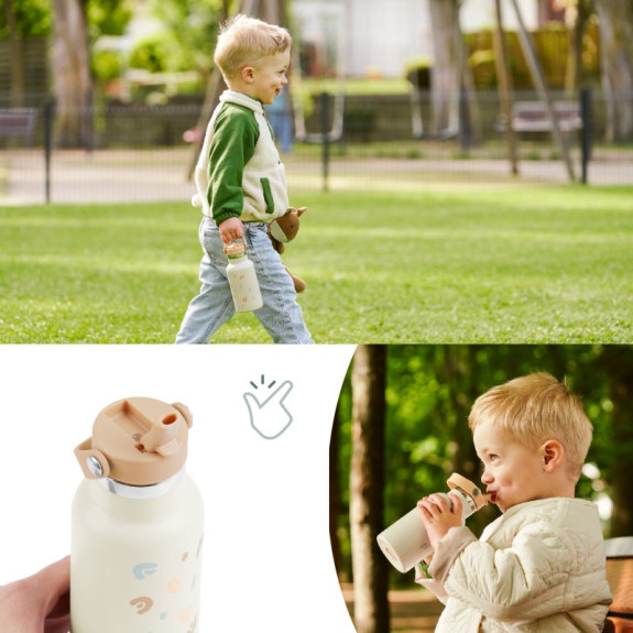 Termoska s pítkem 350 ml Little Explorer Ivory Babymoov