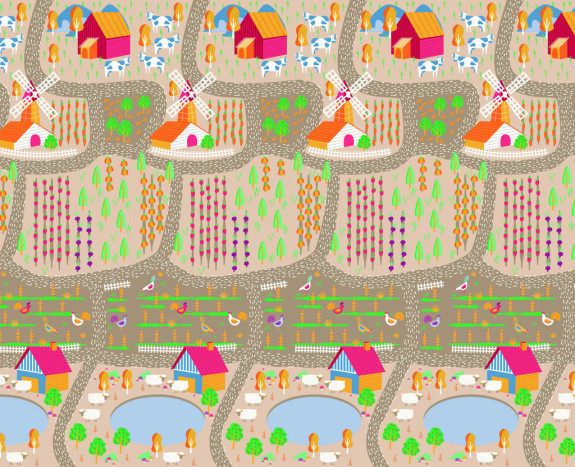 Hrací podložka PLAY MAT XXL 200x180 cm FARM-CITY Asalvo