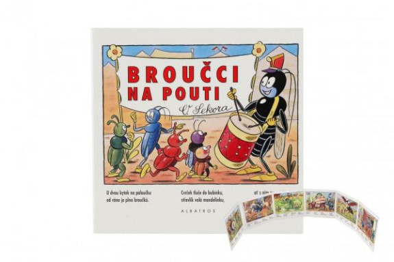 Knížka leporelo Broučci na pouti