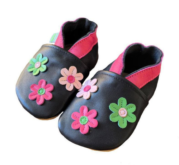 Kožené capáčky Barefoot Vel. M (6-12 měs.) Hopi Hop