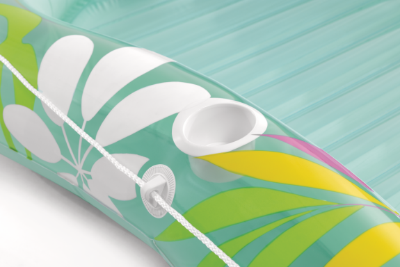 Nafukovací lehátko s polštářkem Tropical Oasis