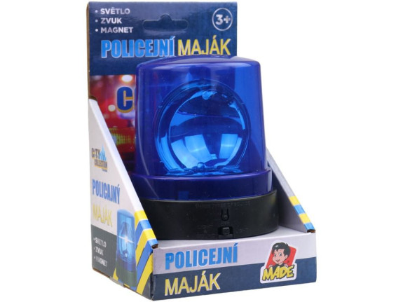 Maják modrý/červený na baterie