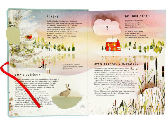 Leporelo 24 dnů do Vánoc ilustrace Richard Jones