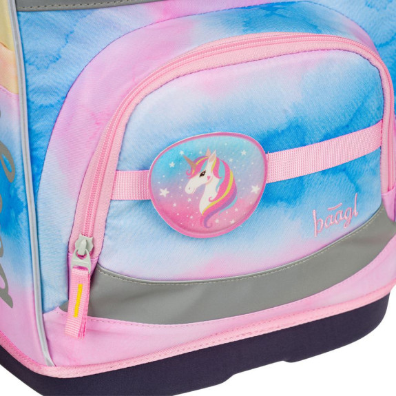 Školní aktovka Zippy plus Rainbow Unicorn Baagl
