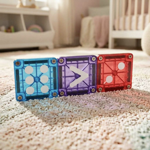 Magnetická stavebnice microMAGS Learn Numbers 56 dílů Magna-Tiles