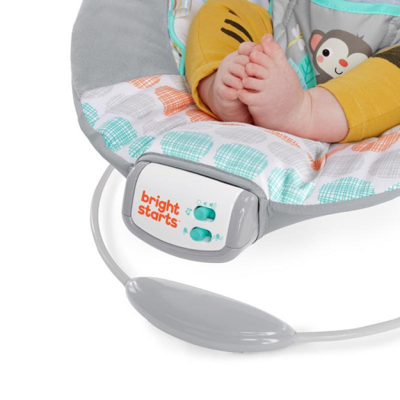 Lehátko vibrující s melodií Whimsical Wild 0 m+ do 9 kg 2019 Bright Starts