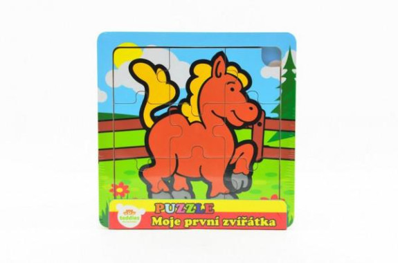Mini puzzle dřevěné 9 dílků Moje první zvířátka pro nejmenší
