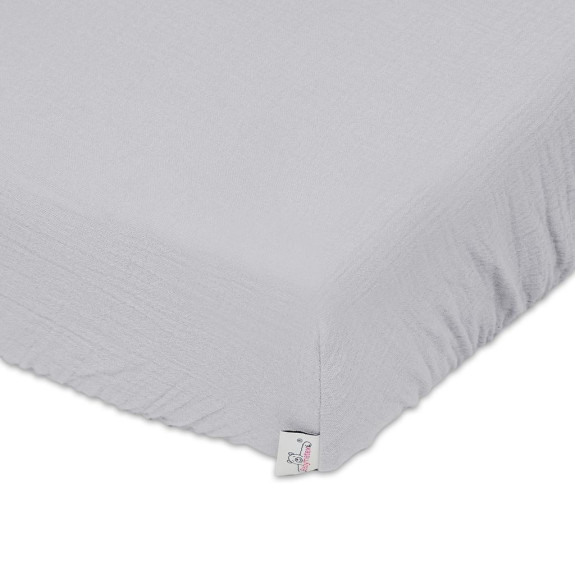 Mušelínové prostěradlo s gumou 60 x 120 cm BabyMatex