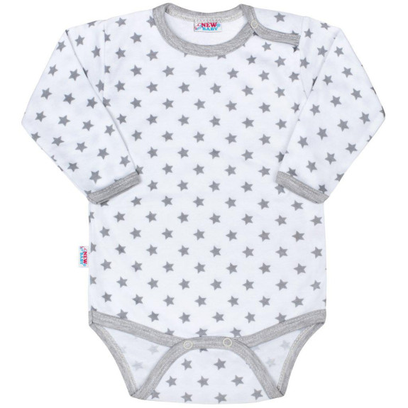 Kojenecké body New Baby Classic II šedé s hvězdičkami Vel. 80