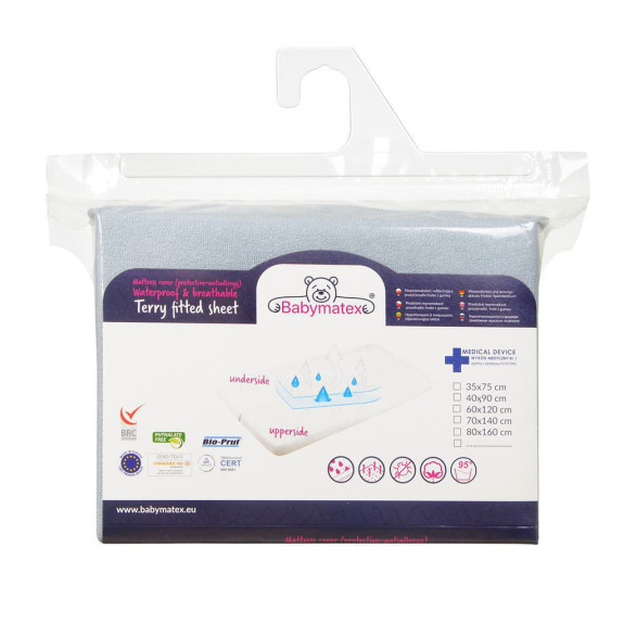 Nepromokavé prostěradlo froté 70 x 140 cm Babymatex