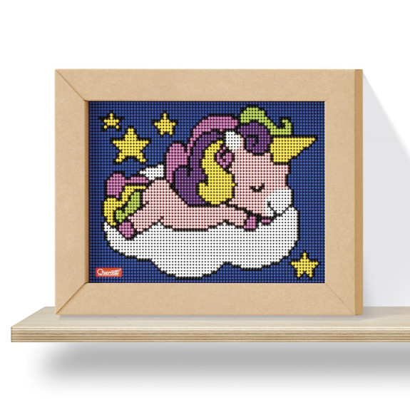 Quercetti Pixel Art 4 Kawaii Unicorn – mozaika z kolíčků
