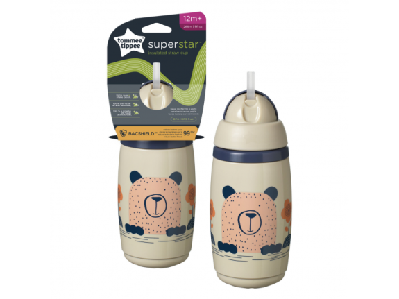 Netekoucí termohrnek Superstar s brčkem 266 ml 12 m+