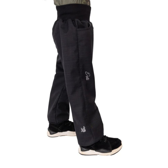 Dětské softshellové kalhoty s beránkem Lamb Black Esito