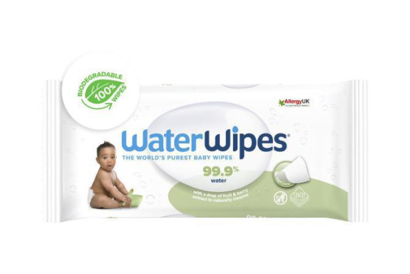 WATERWIPES Vlhčené ubrousky bez obsahu plastů Soapberry 60 ks