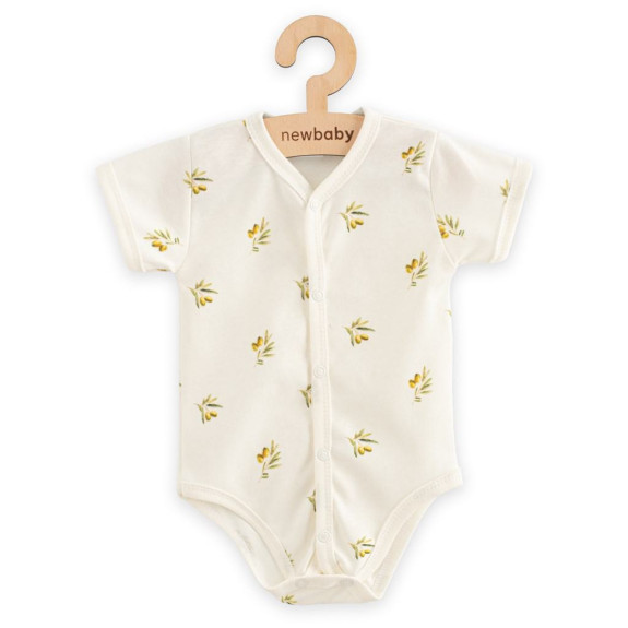 Kojenecké celorozepínací body s krátkým rukávem z organické bavlny Olivy New Baby