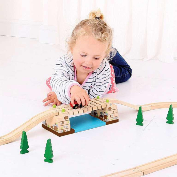Houpací most přes řeku Bigjigs Rail