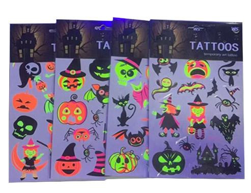 Fluorescenční tetovací obtisky - Halloween