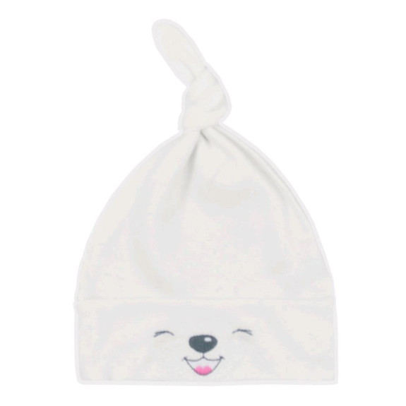Bavlněná kojenecká čepička Bobas Fashion Lucky krémová