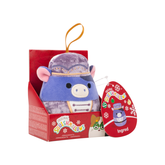 Vánoční ozdoba Kráva louskáček - Ingred 10 cm Squishmallows