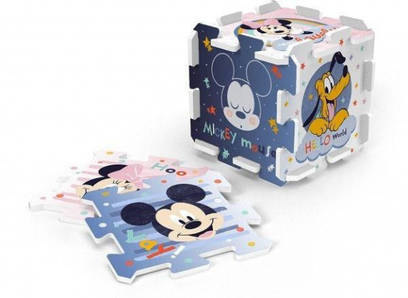 Pěnové puzzle Mickey Mouse 32 x 32 x 1 cm 8 ks