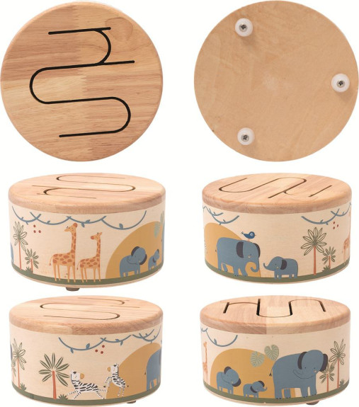 Dřevěný bubínek Safari 2Kids Toys